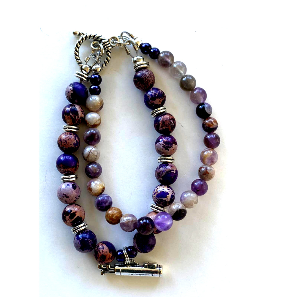 2 Stranded Beaded Bracelet with golf bag charm